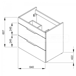 Тумба Cube 64 и раковина 65