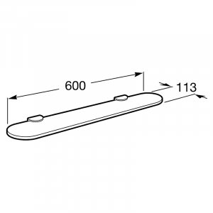 Поличка Hotels 60x11, скло