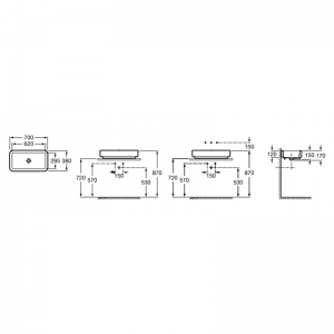 Раковина Element 70 накладна