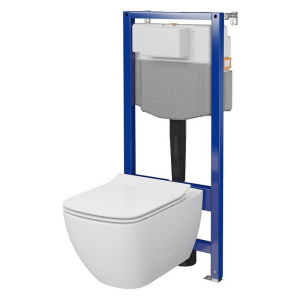 Інсталяційна система Aqua 50 Pneu QF+чаша унітаза Virgo Clean On з сидінням Slim