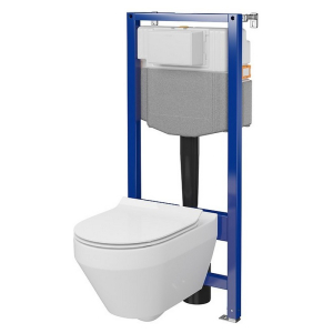 Інсталяційна система Aqua 50 Pneu QF+чаша унітаза Crea Clean On з сидінням Slim
