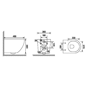 Інсталяція Aqua 50 Mech QF K97-525+чаша унітаза Desse Vortex з сидінням S4024-001+кнопка Movi K97-012