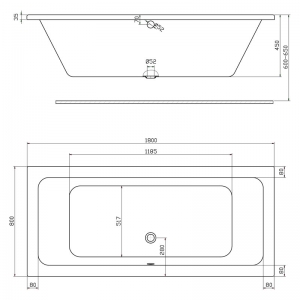 Ванна Modo 180x80