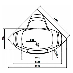 Ванна Supero Plus 140x140 c ножками