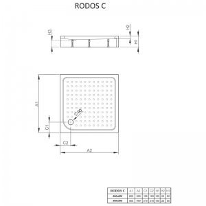 Піддон Rodos C 90