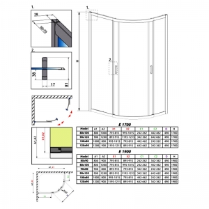 Душова штора Premium Plus Е 100x80 матова