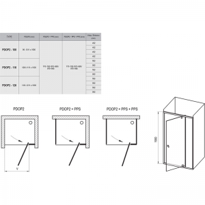 Душові двері PDOP 2-110