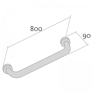 Поручень Etiuda, прямий 80