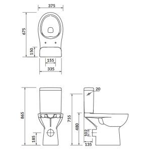Унітаз Etiuda New Clean On