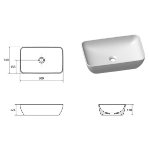 Раковина Uni 50 R Slim