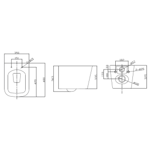 Чаша унітаза WC Concept Cube RimOff з сидінням Slim