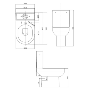 Унитаз Concept Combi Rim Off с сиденьем Slim