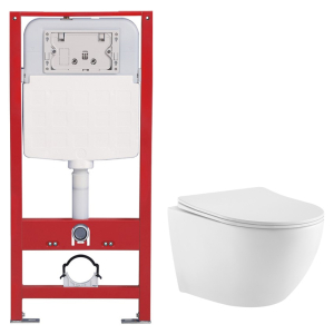 Инсталляция Framecore Direct RKUC3000003 + чаша унитаза WC Concept Oval RimOff с сиденьем Slim RKUM000009