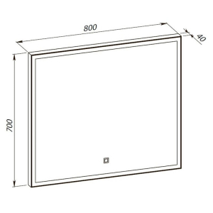 Зеркало Luce 80x70