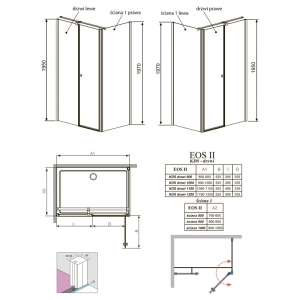 Душевая дверь EOS II KDS 90 L