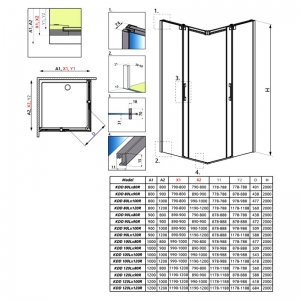 Душевая дверь Espera KDD 100 L