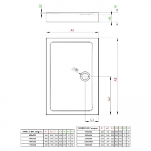 Піддон Doros D Compact 100x80