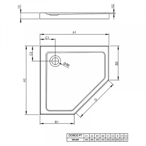 Піддон Doros PT 90x90