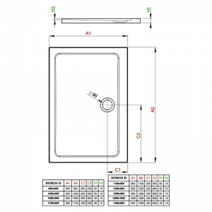 Піддон Doros Plus D 110x90