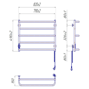 Полотенцесушитель Люкс Сити-І 50x83 TR K