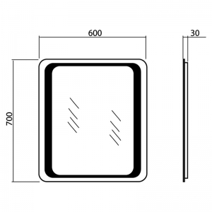 Зеркало Омега 60x70 LED