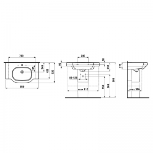 Раковина LB3 85 з покриттям LCC