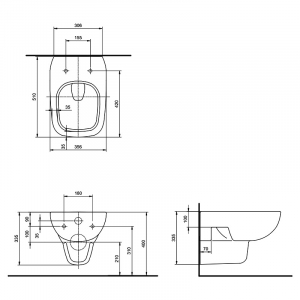 Чаша унитаза Style Rimfree