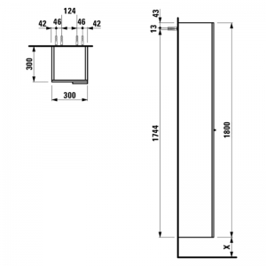 Пенал Kartell 180 правый