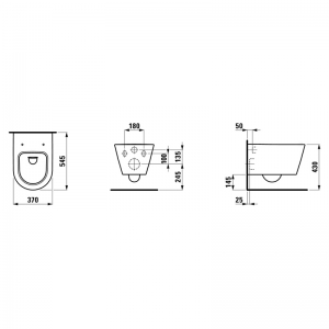 Чаша унітаза Kartell, білий матовий