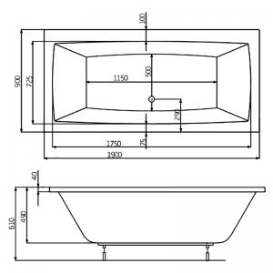 Гидромассажная ванна Vita 190x90 с рамой