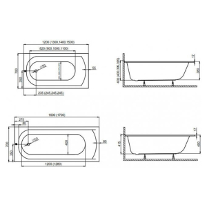 Ванна Classic Slim 150x70