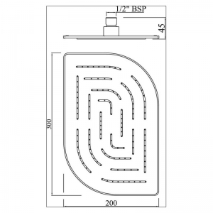 Верхній душ Maze, хром