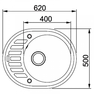 Кухонная мойка Ovale 62 врезная, терра