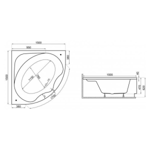 Ванна Standard 150x150