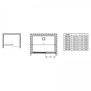 Душові двері Idea DWJ 150 L