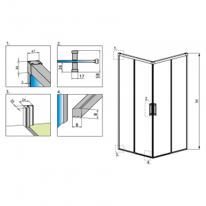 Душова стінка Idea KDD 80 L