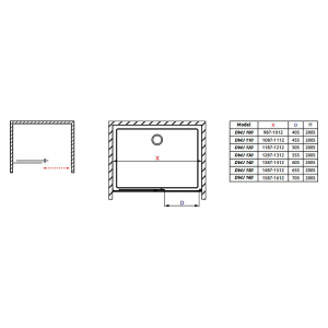 Душові двері Idea DWJ 120 L