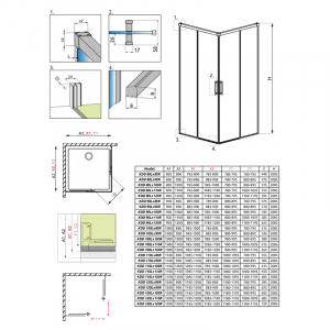 Душова стінка Idea KDD 80 L