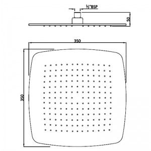 Верхний душ Rainjoy 35x35 хром