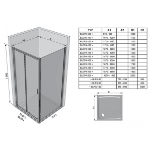 Душові двері BLDP 2-120