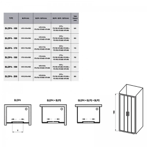 Душові двері BLDP 4-150 Grape