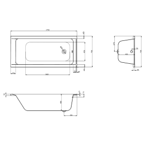 Ванна One 170x75