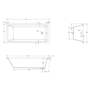 Ванна Dao 170x75