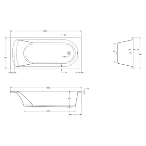 Ванна Spike 180x80