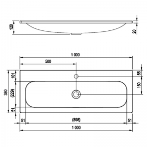 Раковина Ring 100 меблева