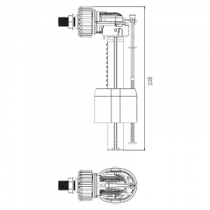 Клапан впускний Compact 1 / 2``, бічний підвід