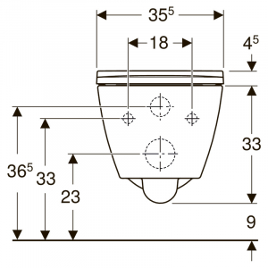 Инсталляция Duofix 3-in-1 458.126.00.1 + чаша унитаза Smyle Square Rimfree 500.683.00.2