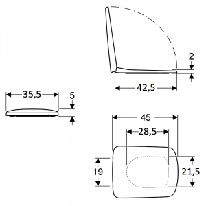 Інсталяція Duofix 3-in-1 458.126.00.1 + чаша унітаза Selnova Square Rimfree 500.275.01.1