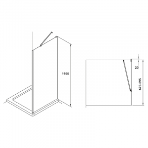 Душова стінка Capital 70x195