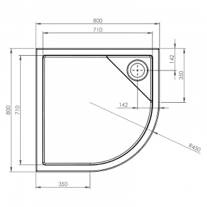 Поддон Malaga Rondo Flat 80x80